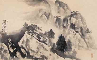 崔森茂 山水 镜心